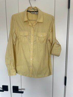 L.L Bean Button Down Polka Dot Shirt